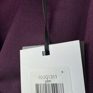 DKNY evening dress, eggplant color, pleated bottom